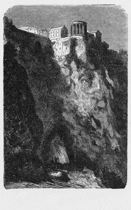 Historia de la Antigua Roma. Templo de Hércules Victor o Hércules Olivarius es un antiguo edificio ubicado en la Piazza Bocca della Verità, en el área del Foro Boario cerca del Tíber en Roma de Unbekannt Unbekannt